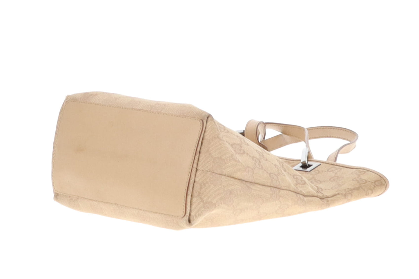 Gucci GG Bucket Bag In Beige Canvas & Leather Vintage
