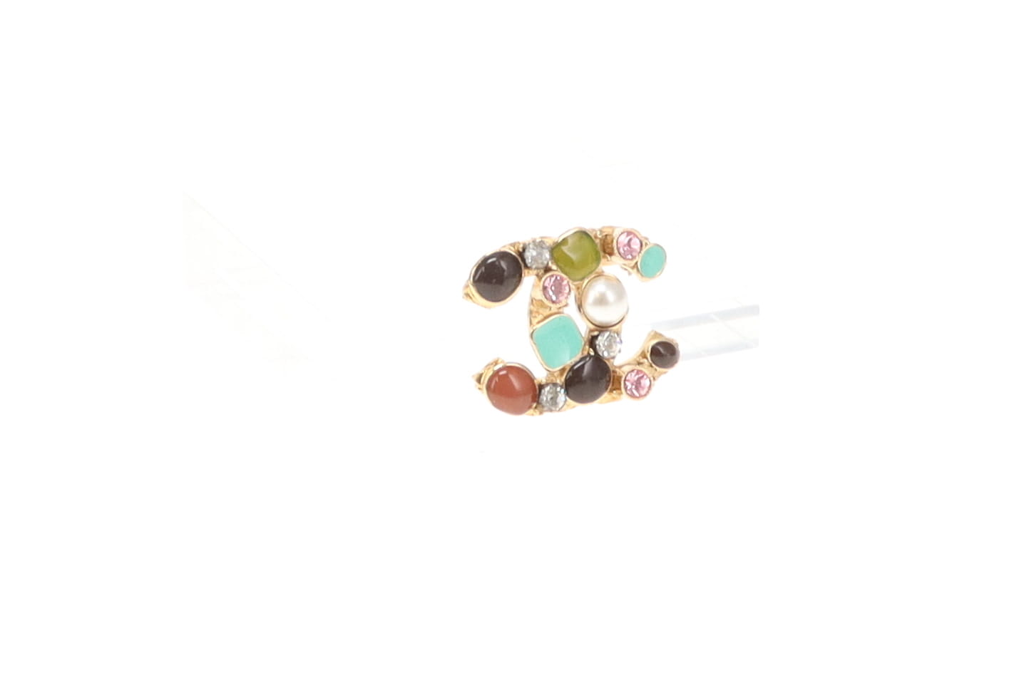 Chanel Rhinestone & Strass Brooch Multicolour & Gold 2005