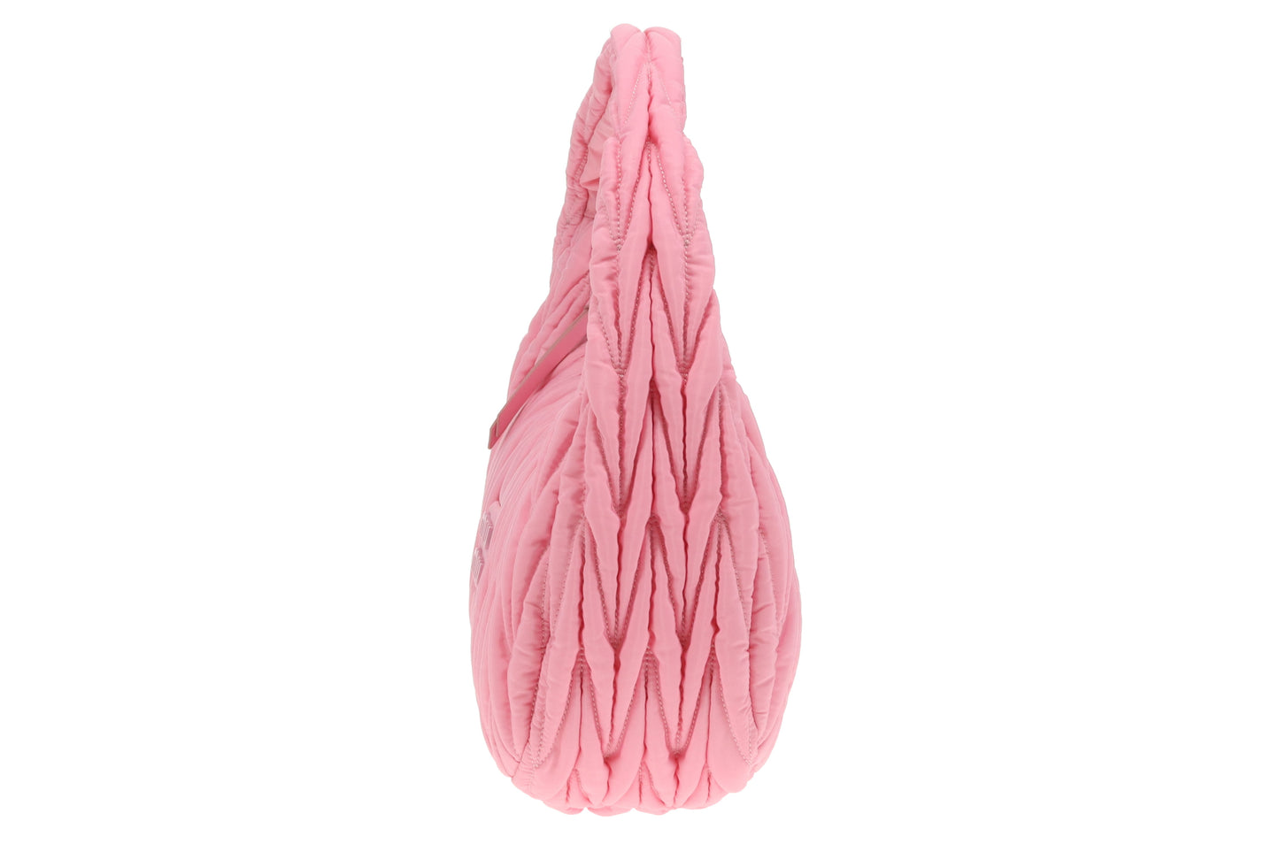 Miu Miu Wander Hobo Bag Pink Matelassé Regenerated Nylon