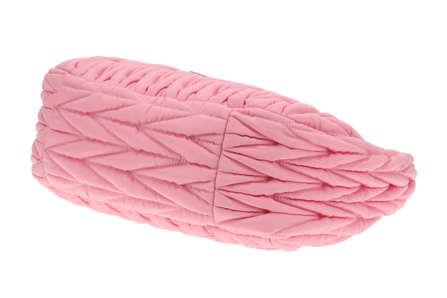 Miu Miu Wander Hobo Bag Pink Matelassé Regenerated Nylon