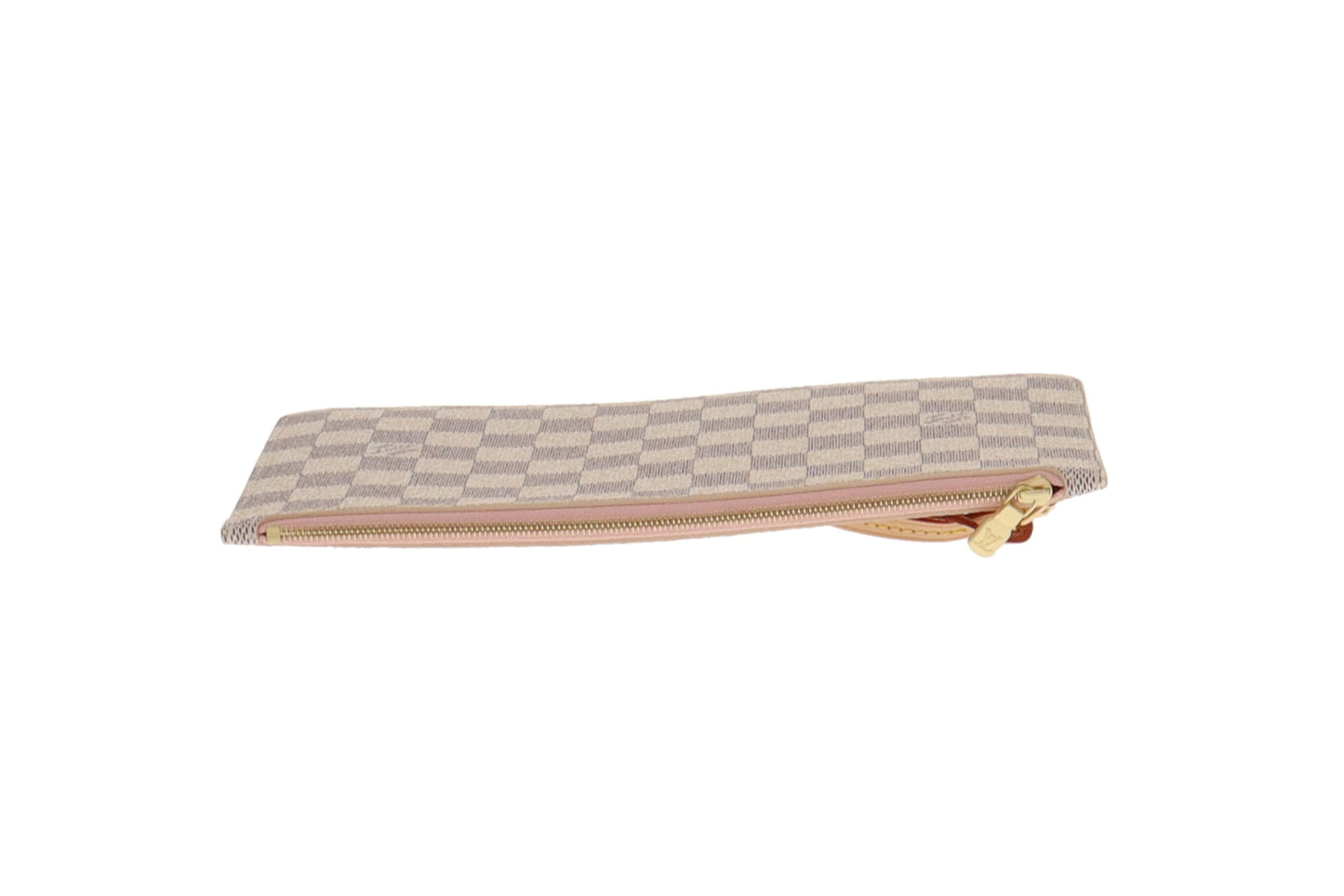 Louis Vuitton Damier Azur Canvas with Rose Ballerine Neverfull Pochette