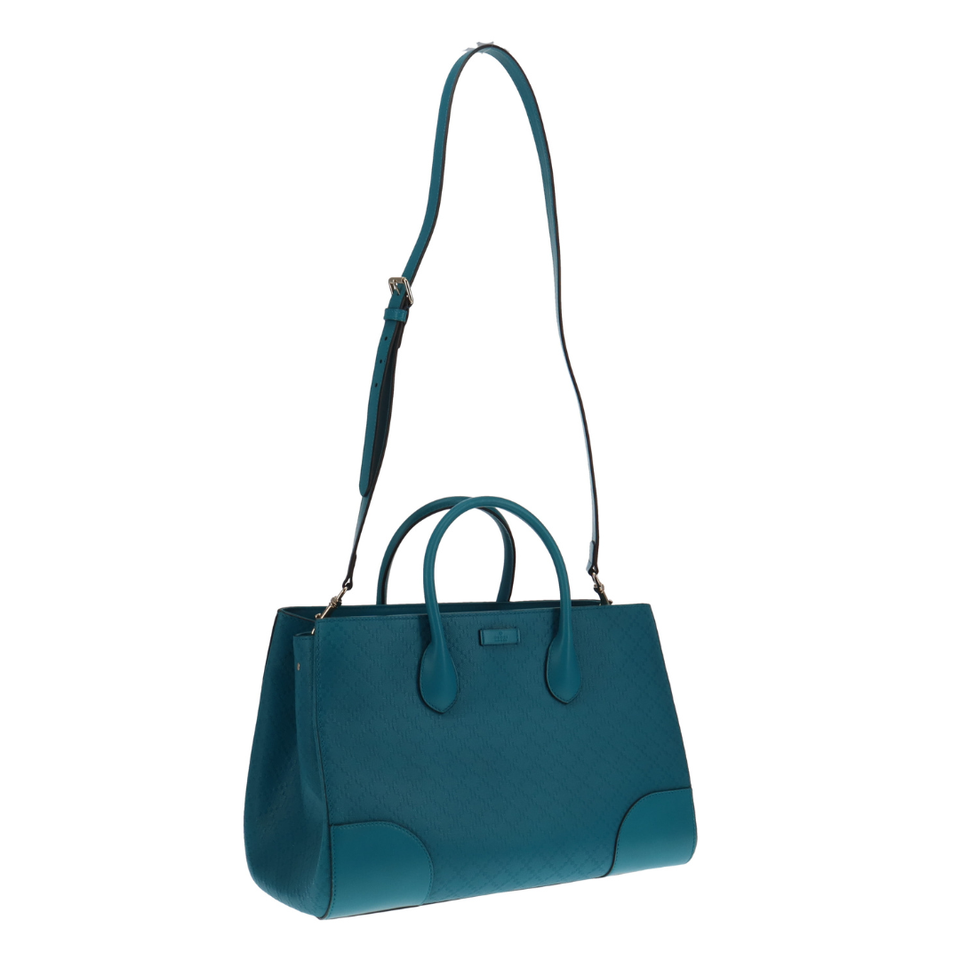 Gucci Teal Diamante Tote with Strap