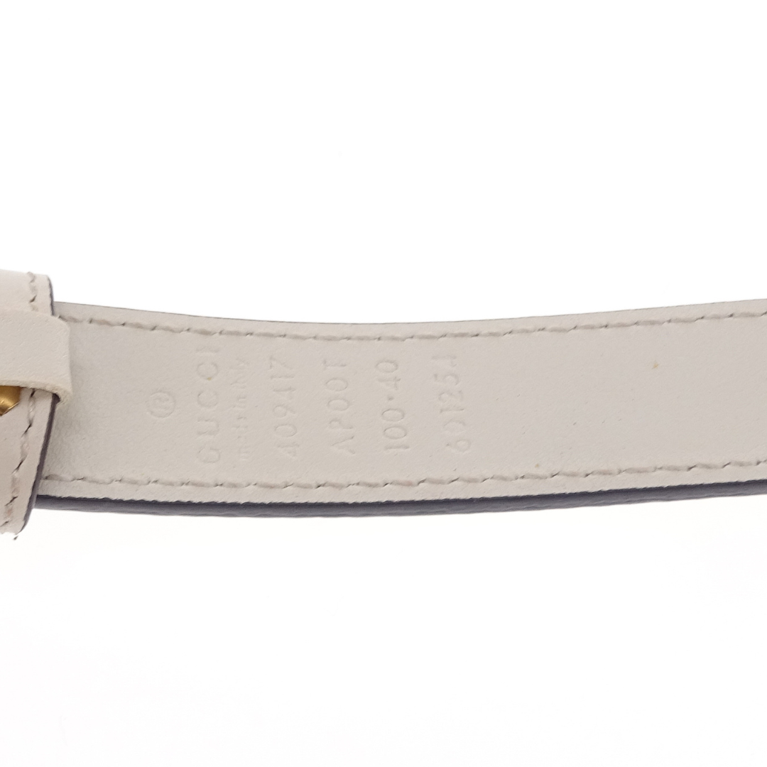 Gucci Cream Thin Marmont Belt 100cm