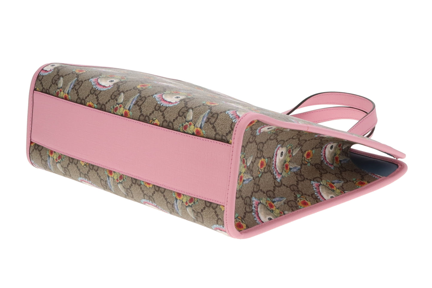 Gucci Children's Rabbit Print GG Tote With Pink Trims