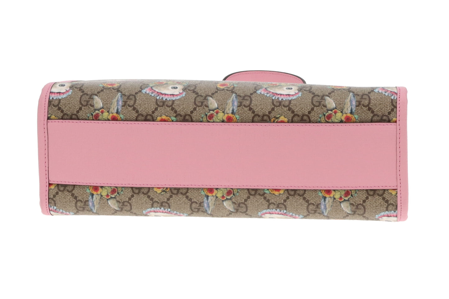 Gucci Children's Rabbit Print GG Tote With Pink Trims