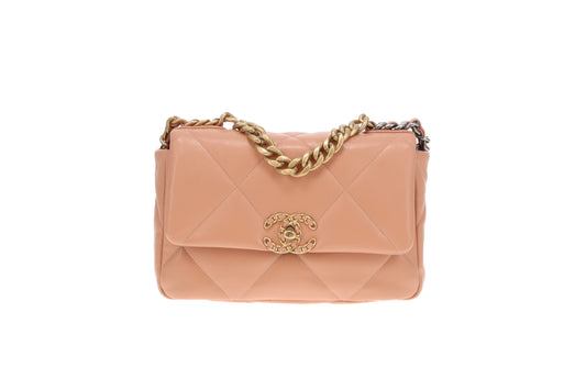 Chanel 19 Salmon Pink Small Chanel (NFID)