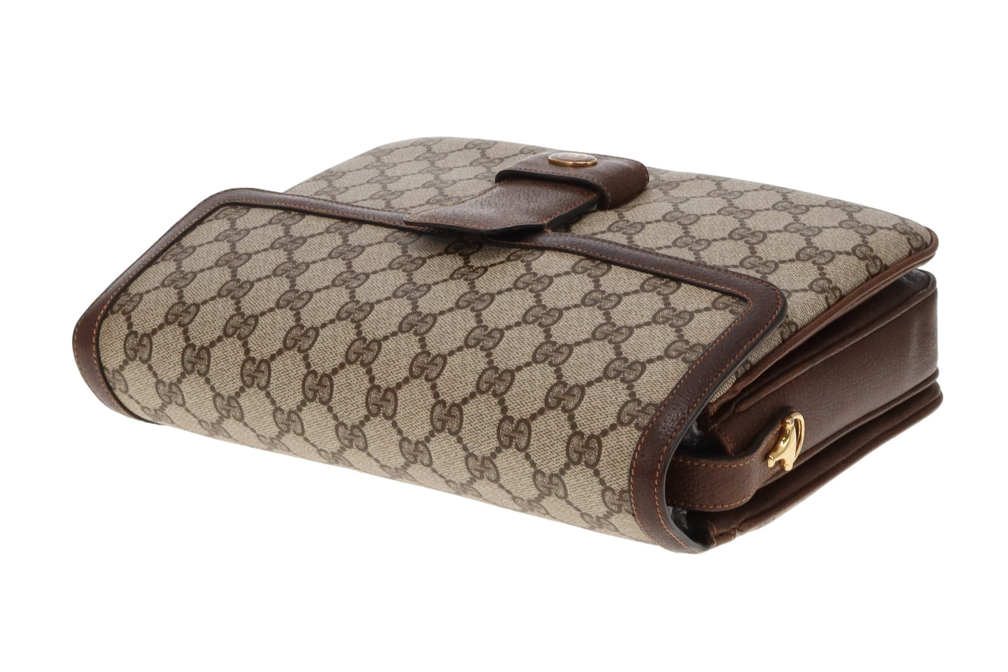 Gucci Vintage GG Supreme Large Flap Messenger Bag