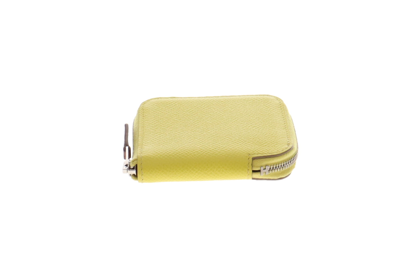 Hermes Yellow Lime Epsom Silk-in Mini Azap Coin Purse 2020