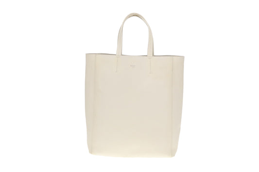 Celine Vertical Tote Bag White Leather