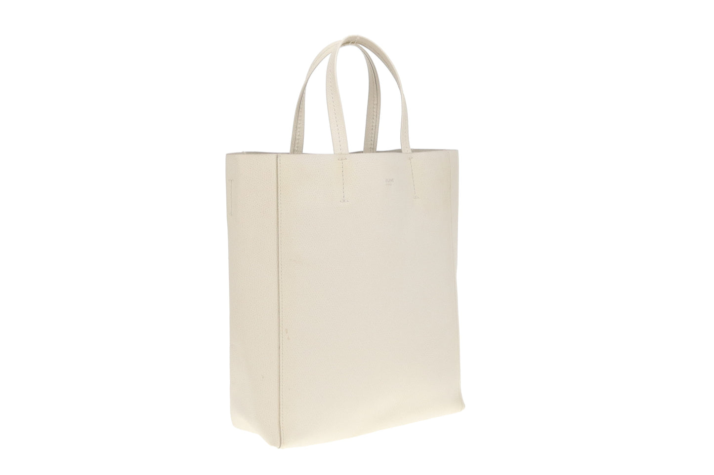 Celine Vertical Tote Bag White Leather