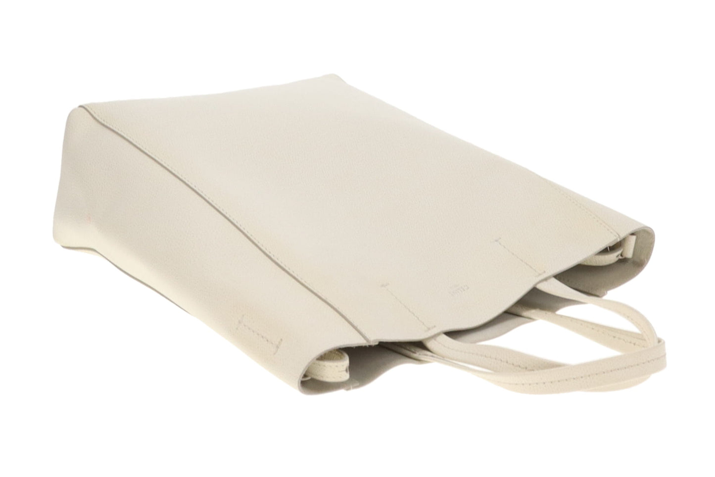 Celine Vertical Tote Bag White Leather
