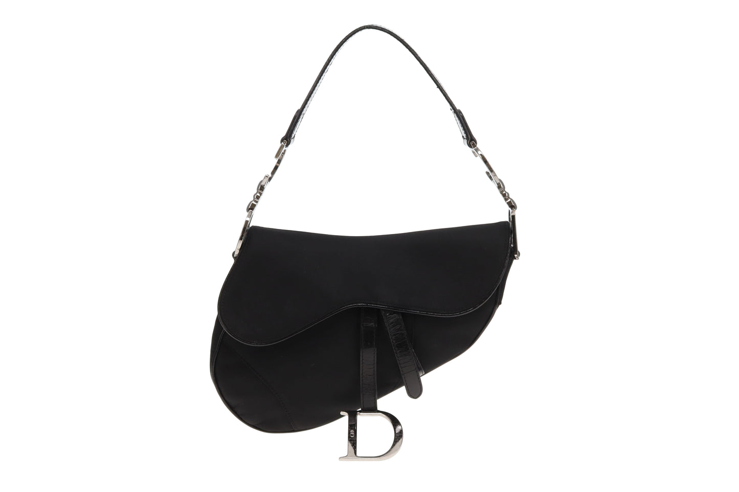 Dior Saddle Bag Black Nylon Vintage