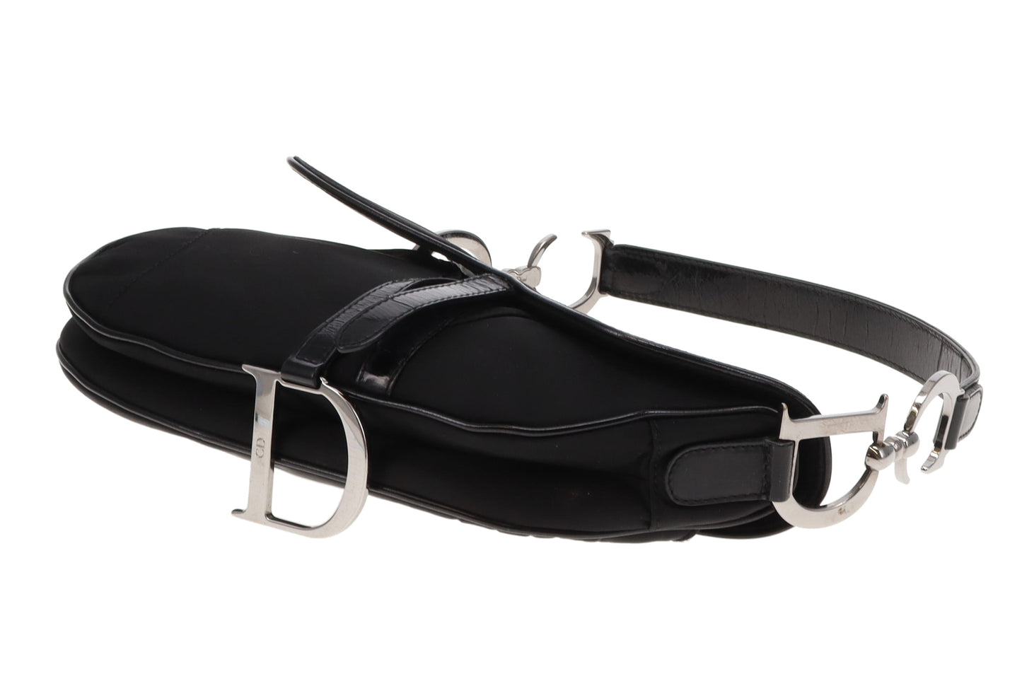 Dior Saddle Bag Black Nylon Vintage