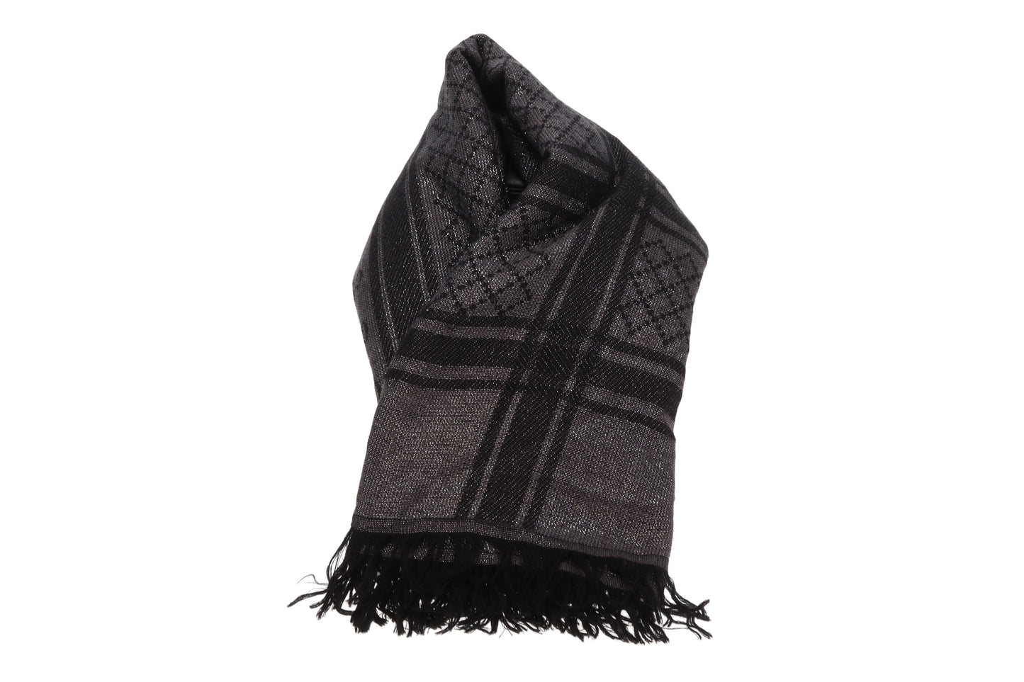 Gucci Metallic GG Diamante Silk & Wool Shawl