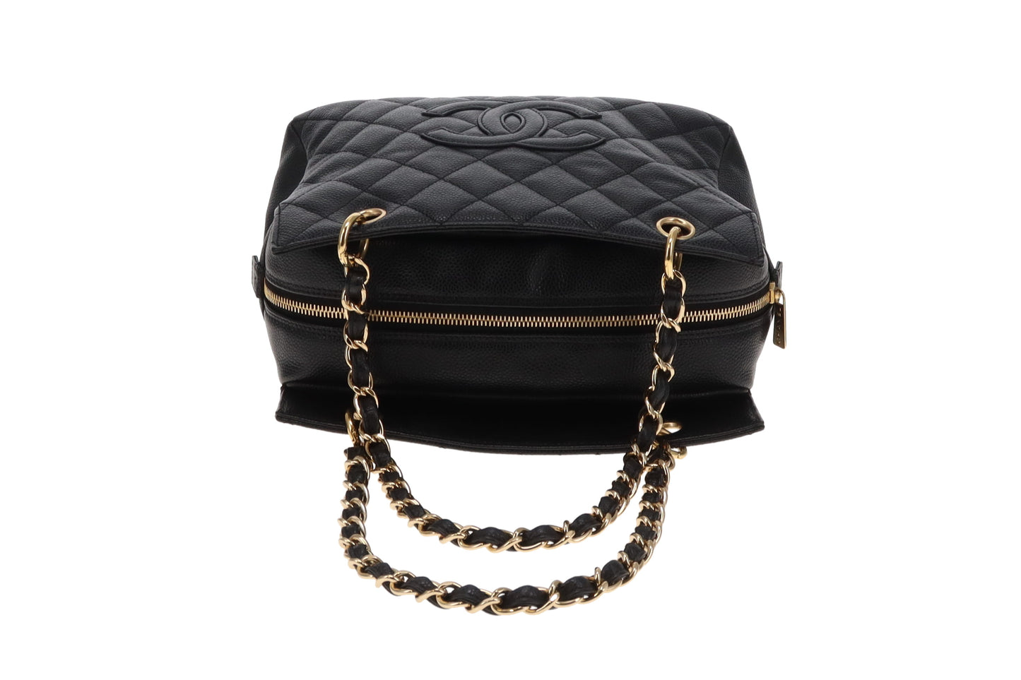 Chanel Petite Timeless Tote (PTT) In Black Caviar Calfskin Leather Vintage 2006/08