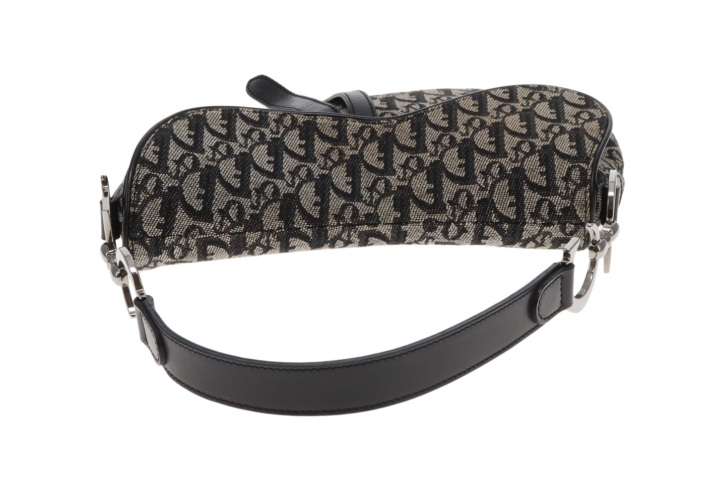 Dior Saddle Black/Grey Oblique SHW 2002