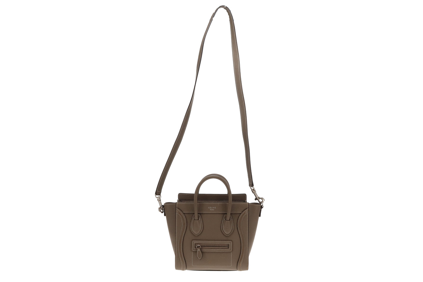 Celine Luggage Bag Nano Etoupe