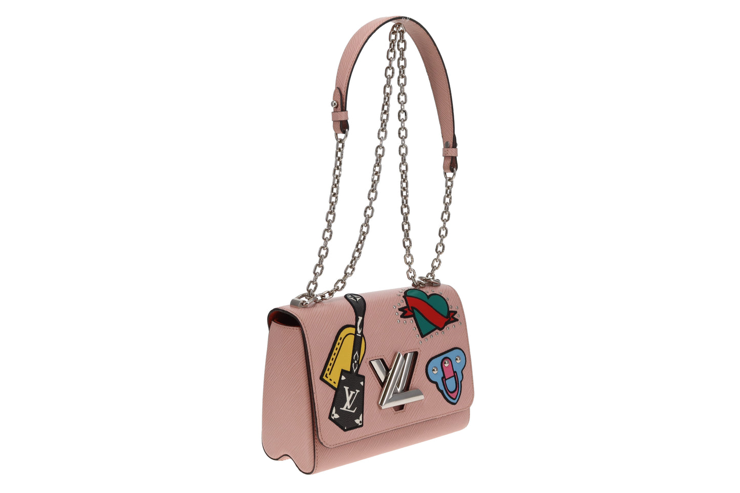 Louis Vuitton Twist MM Epi Rose Ballerine Patches Limited Edition FL3118 (RRP €3800)