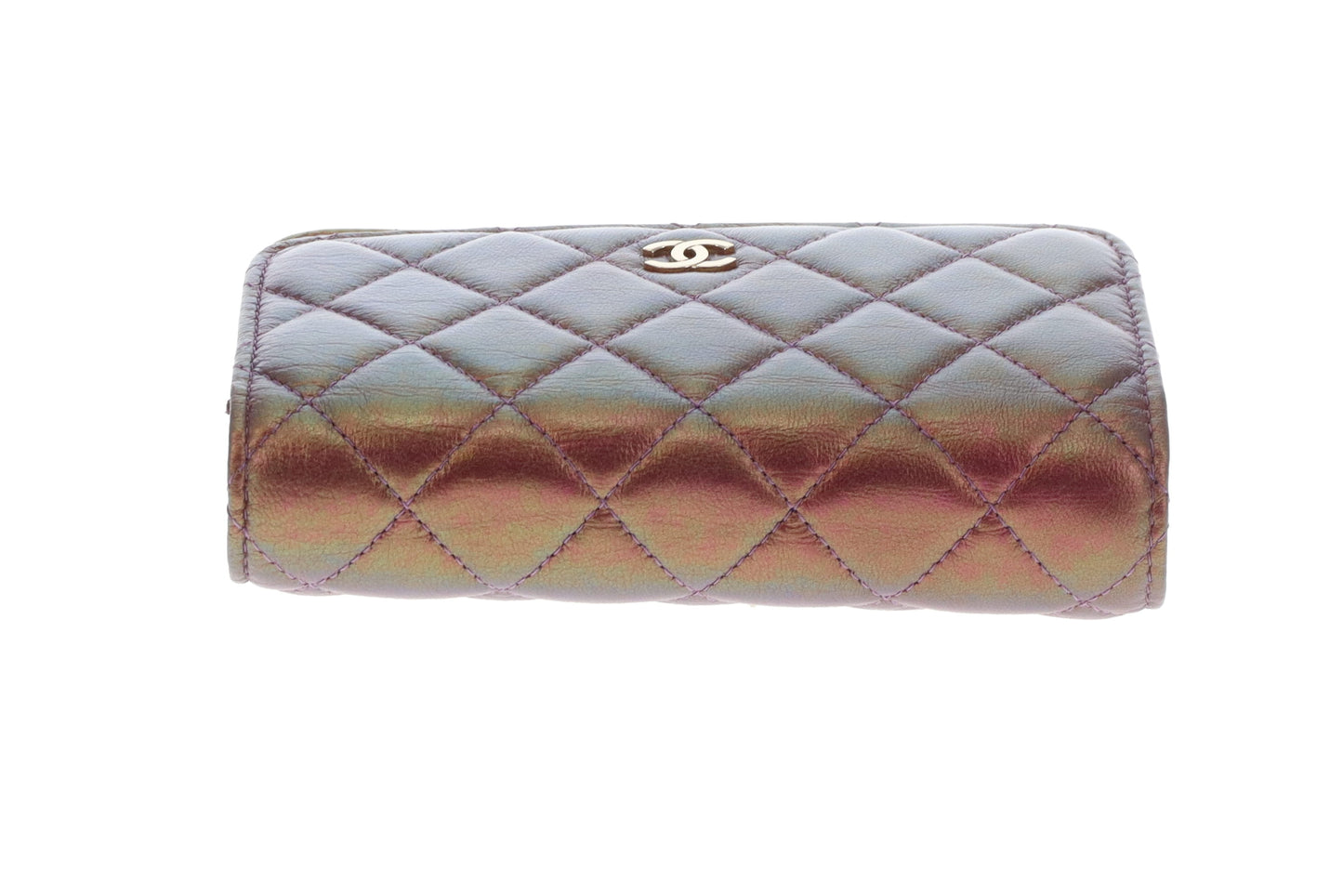 Chanel Mini Wallet on Chain Pink Iridescent Leather GHW 2020