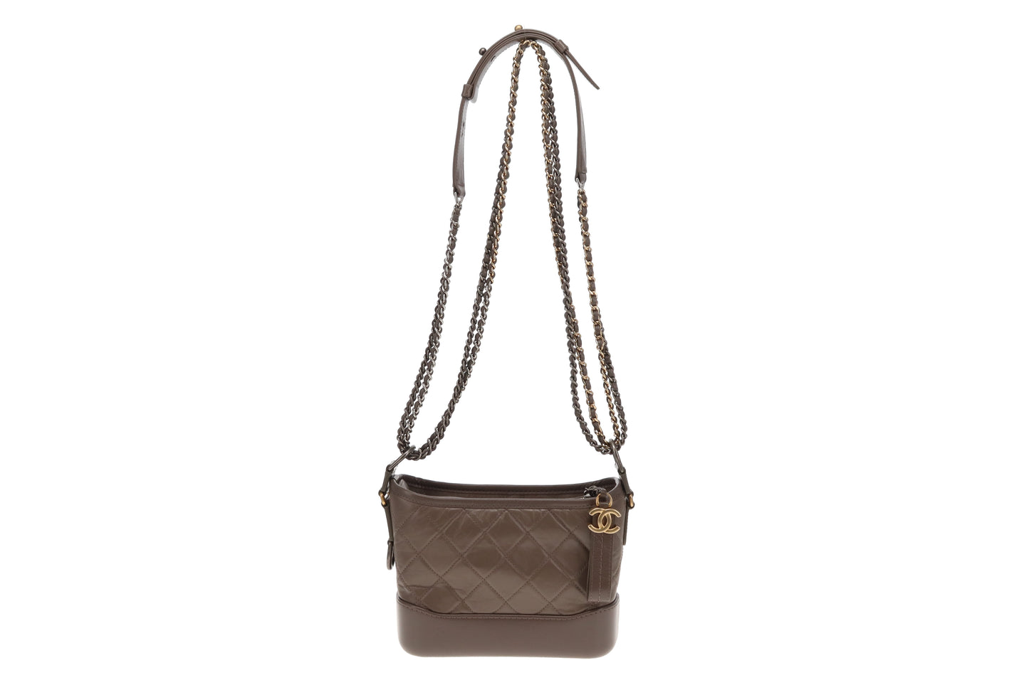 Chanel Gabrielle Small Taupe Calfskin 2018