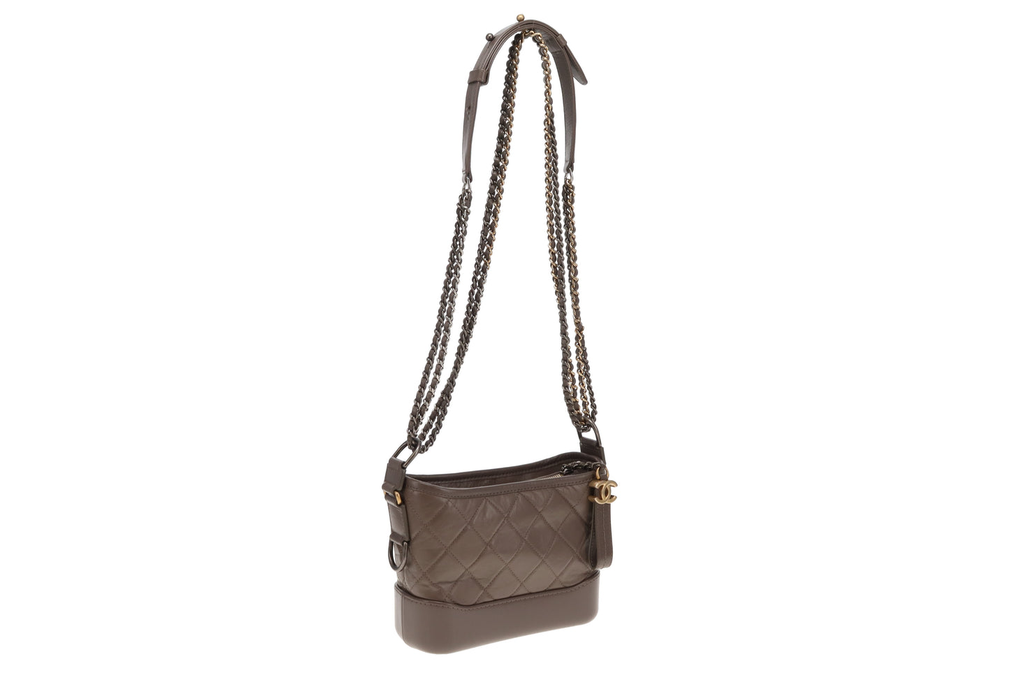 Chanel Gabrielle Small Taupe Calfskin 2018