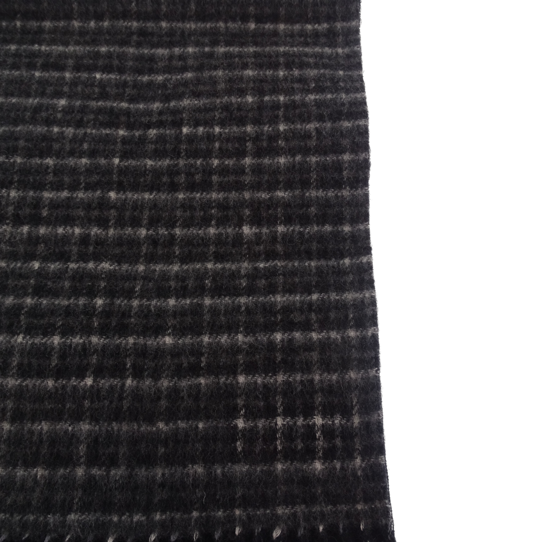 Dior Grey Check Wool and Cashmere Scarf
