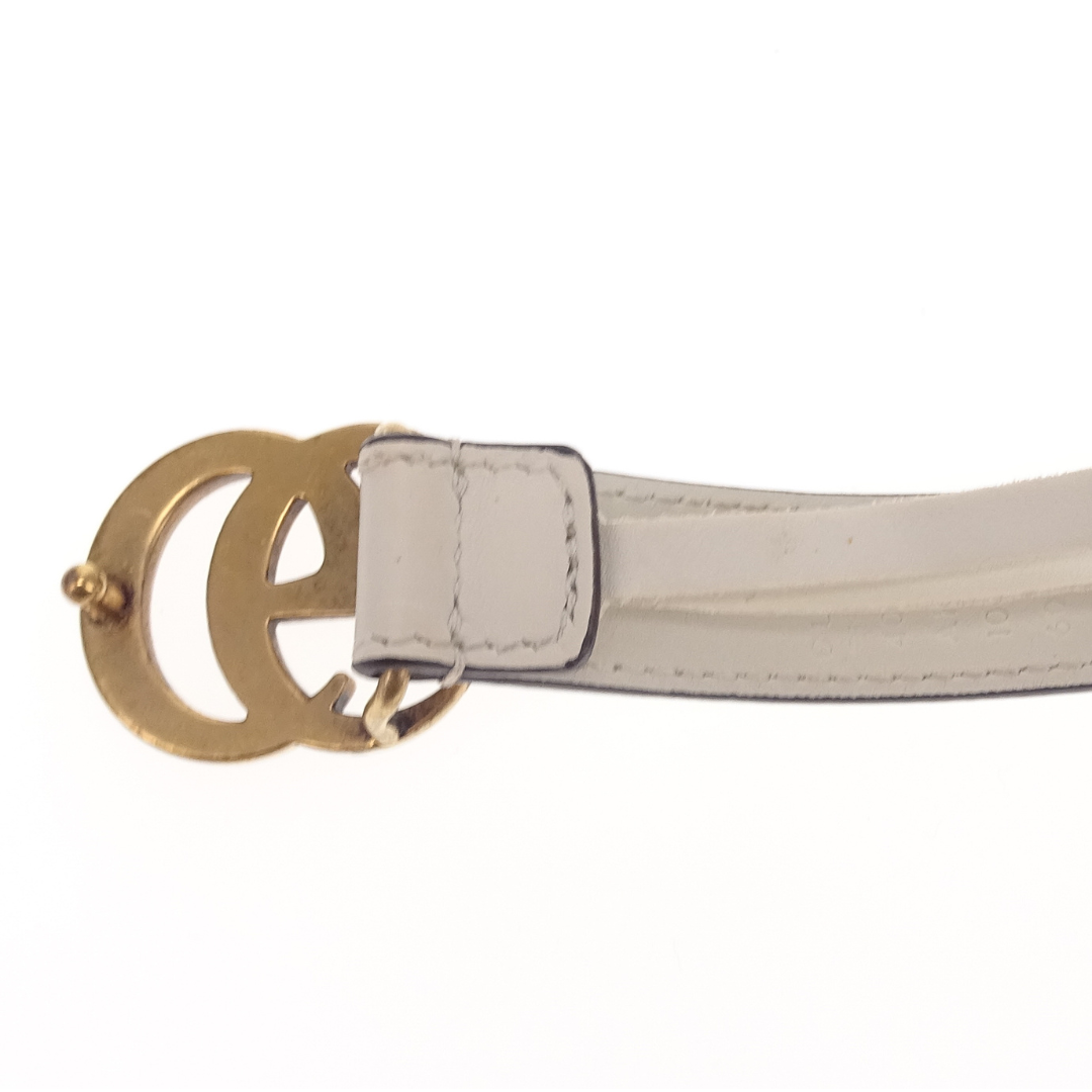 Gucci Cream Thin Marmont Belt 100cm
