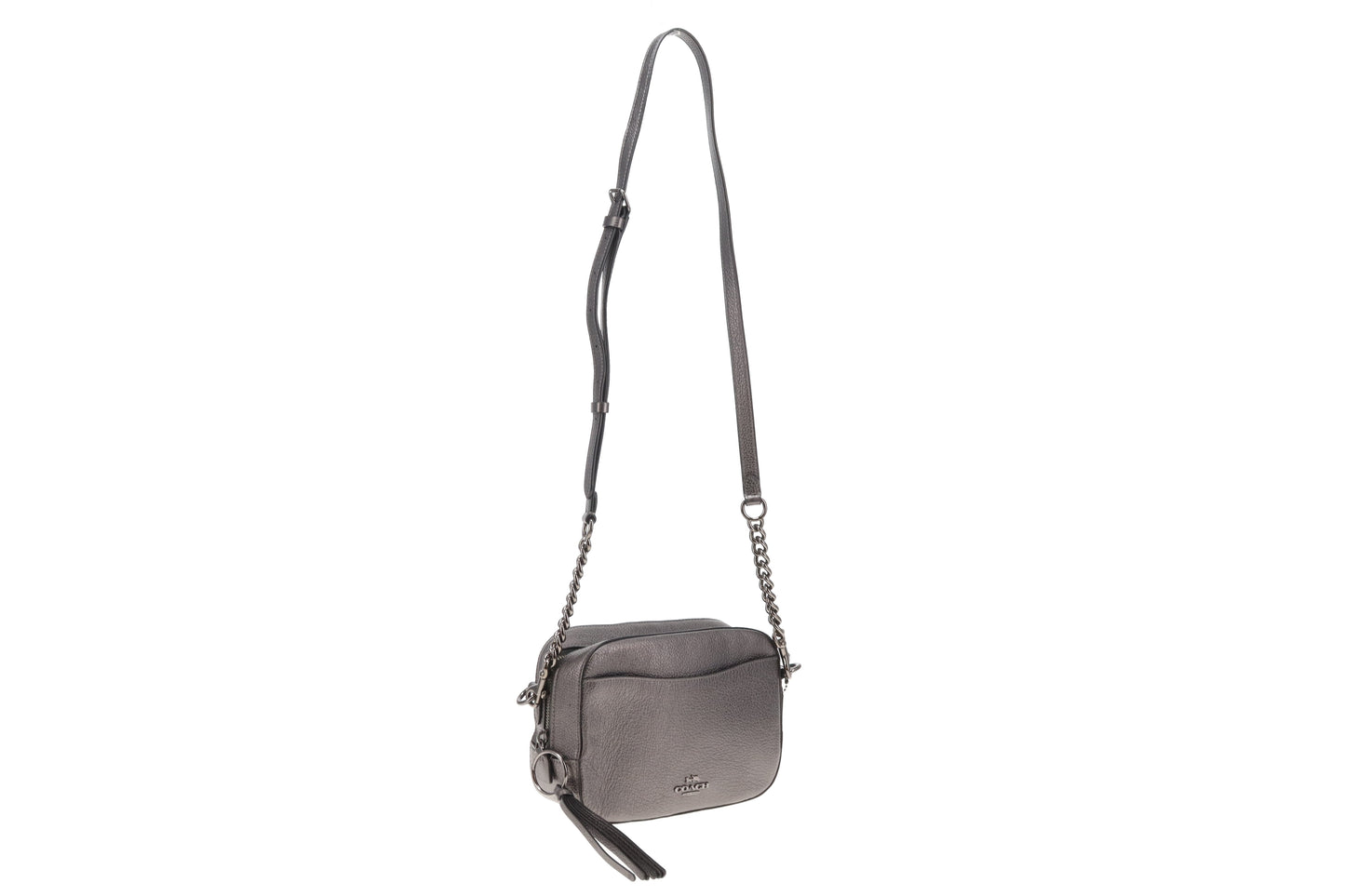 Coach Camera Bag Metallic Leather
