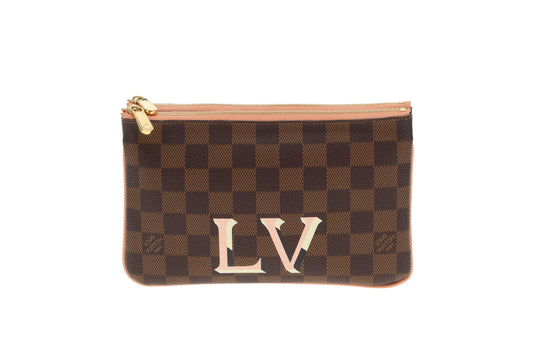 Louis Vuitton Damier Ebene Double Zip Pochette MI0281