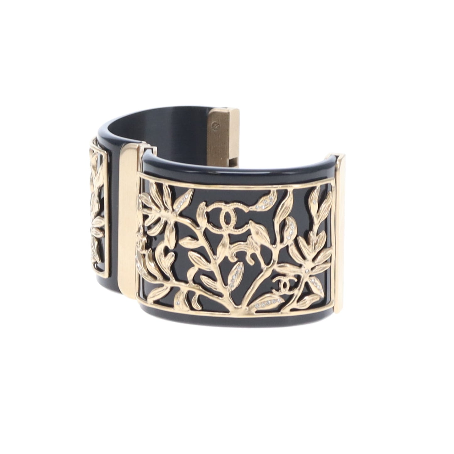 Chanel Hinged Cuff Resin and Goldtone 2009