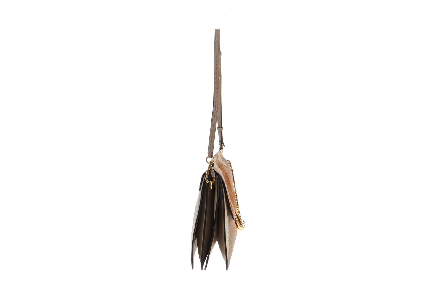 Chloe Faye Medium Suede And Leather Patchwork