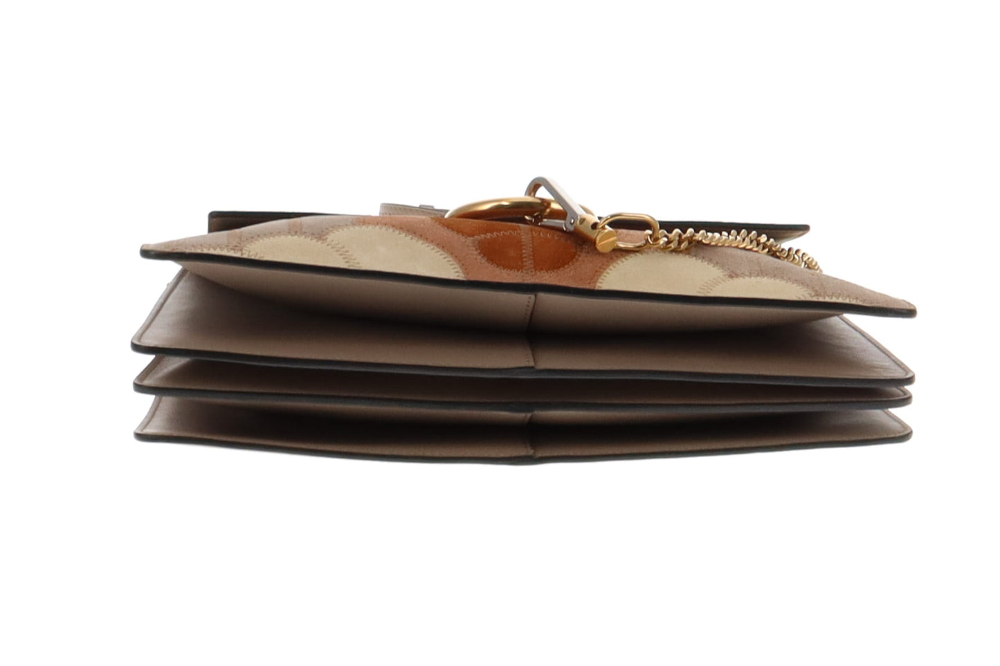 Chloe Faye Medium Suede And Leather Patchwork