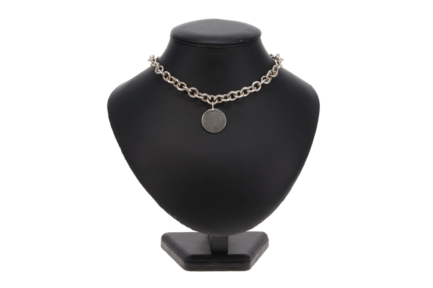 Tiffany & Co Disc Tag Necklace Sterling Silver