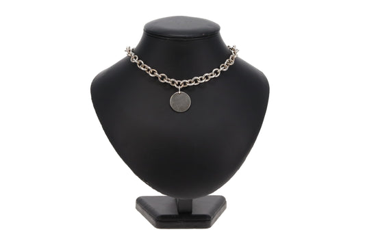 Tiffany & Co Disc Tag Necklace Sterling Silver