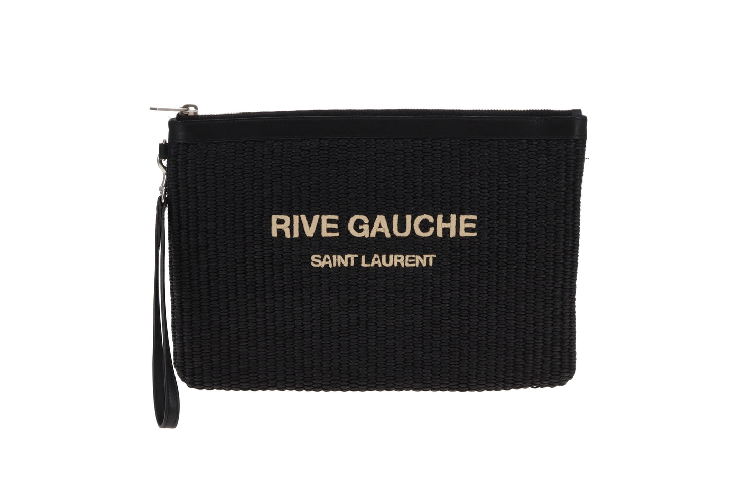 Saint Laurent Rive Gauche Raffia Pouch