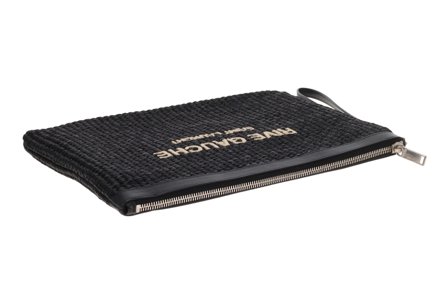 Saint Laurent Rive Gauche Raffia Pouch