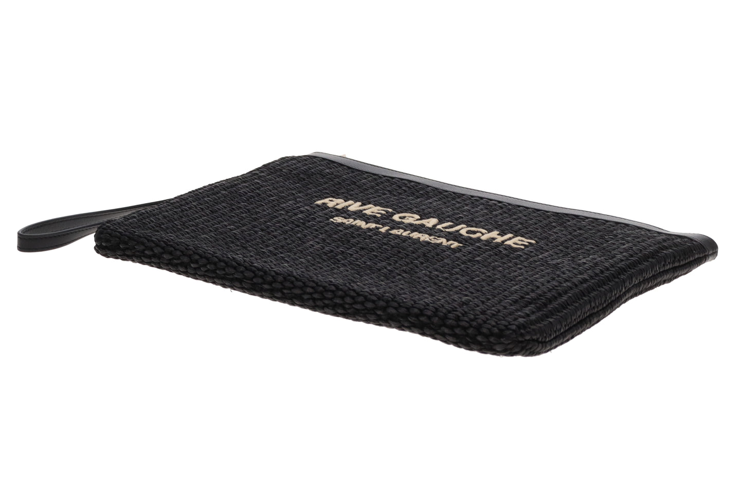 Saint Laurent Rive Gauche Raffia Pouch