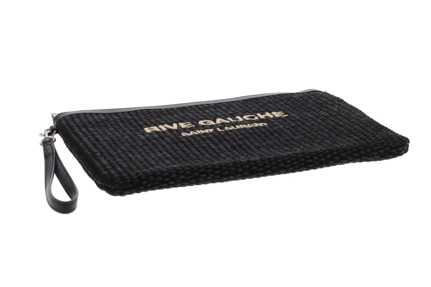 Saint Laurent Rive Gauche Raffia Pouch