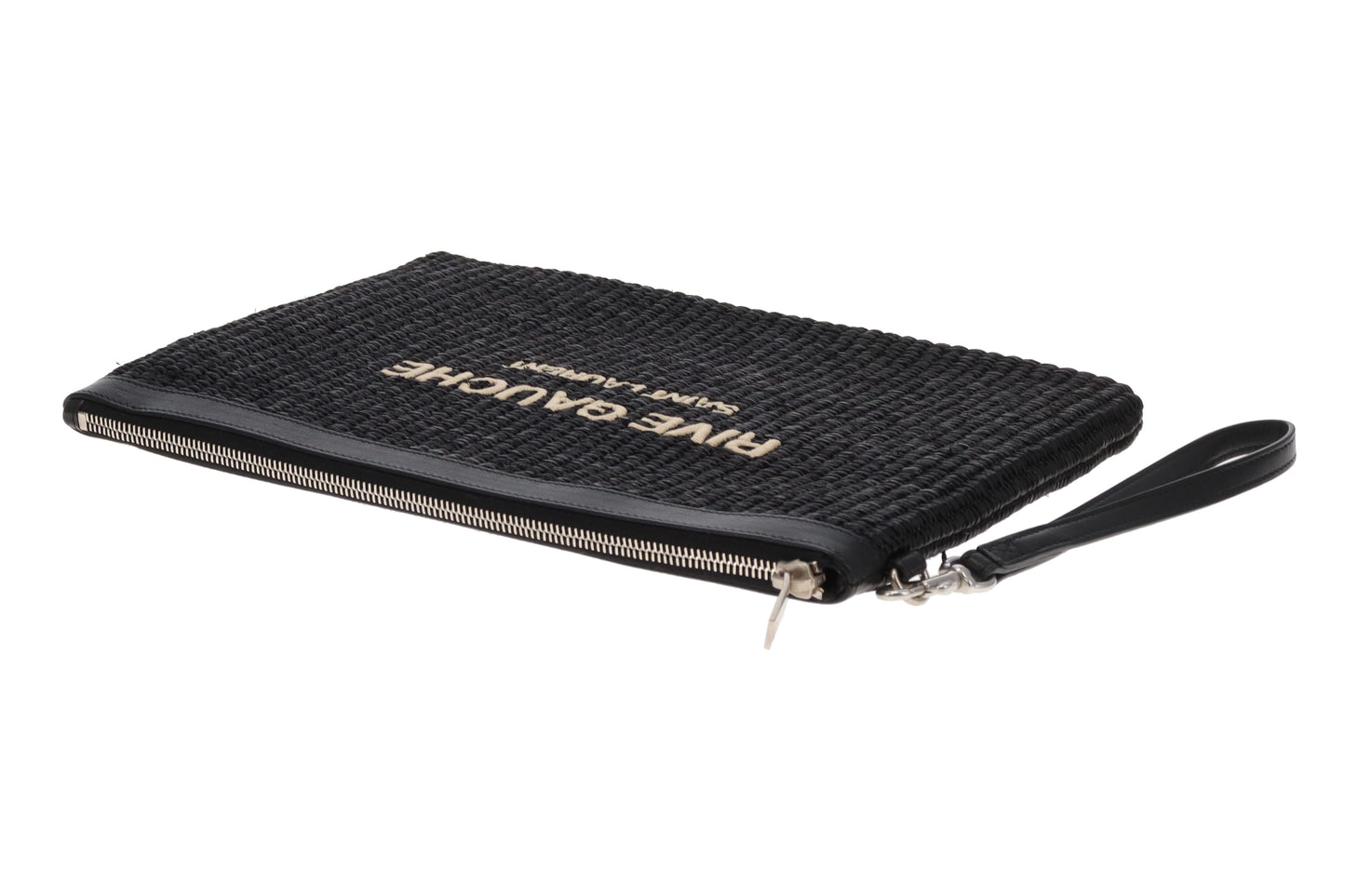 Saint Laurent Rive Gauche Raffia Pouch