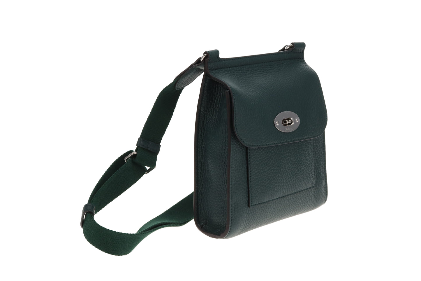 Mulberry Antony Messenger In Mulberry Green Heavy Grain Leather