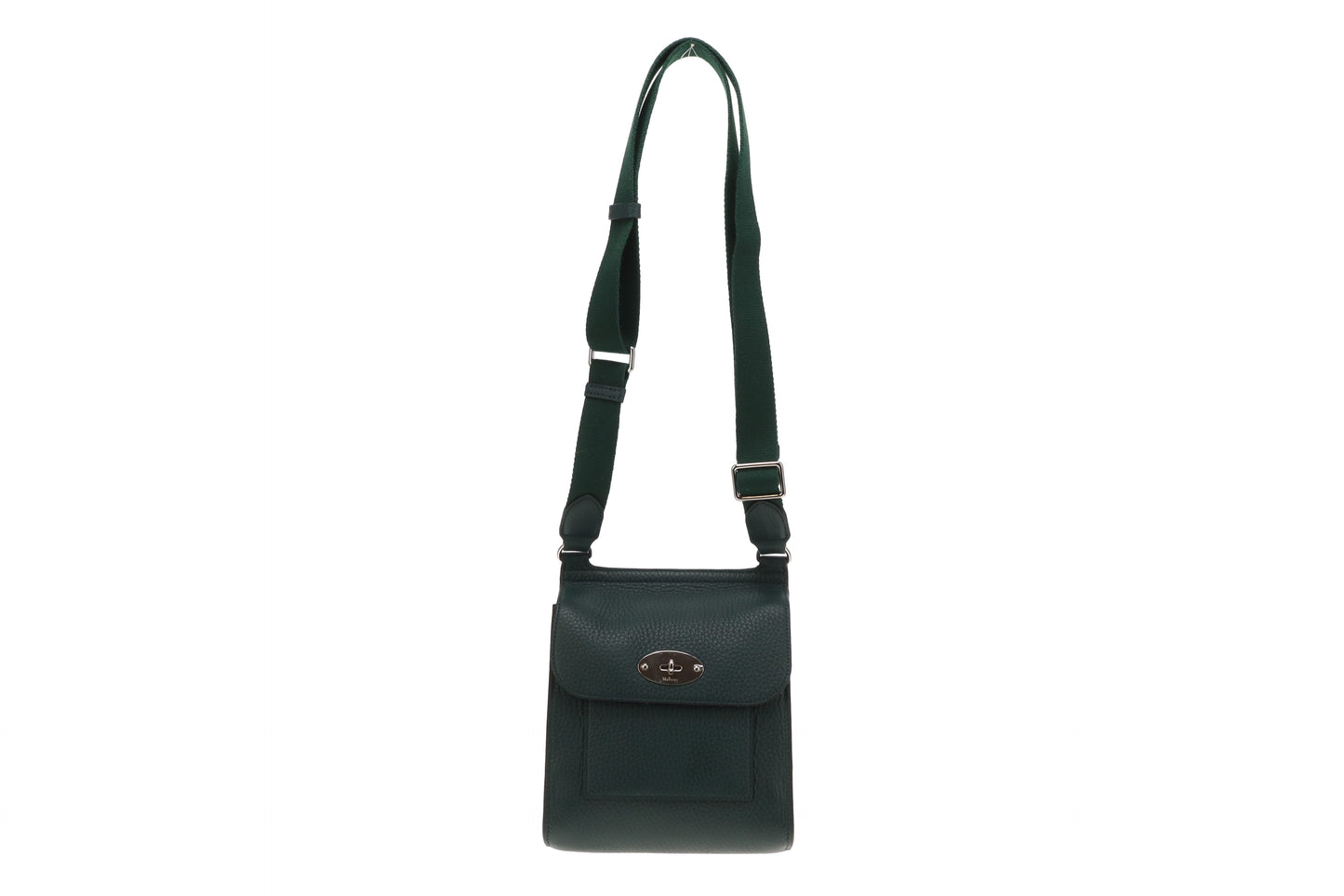 Mulberry Antony Messenger In Mulberry Green Heavy Grain Leather