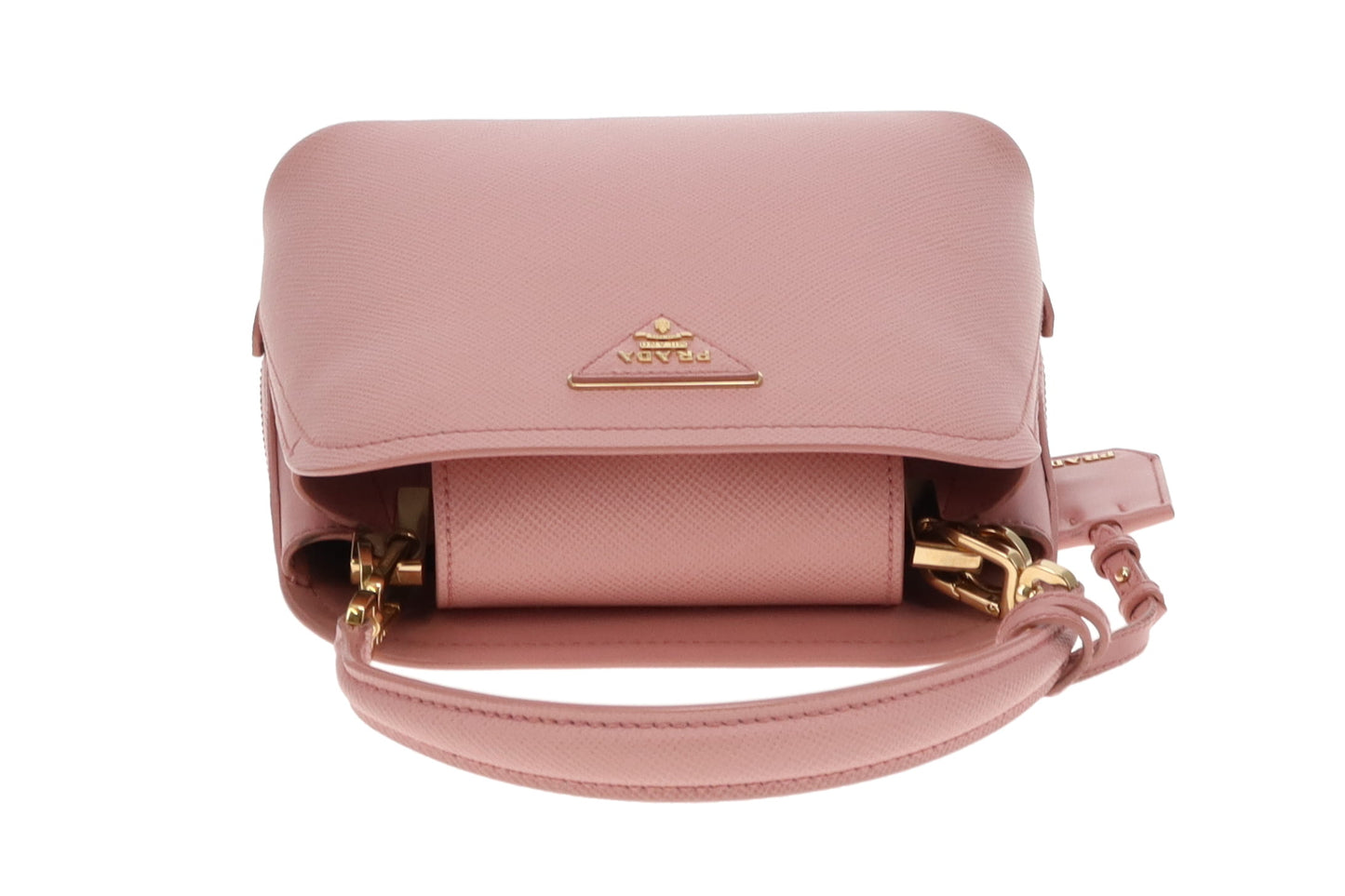 Prada Pesco Saffiano Cuir 2 Way Small Tote