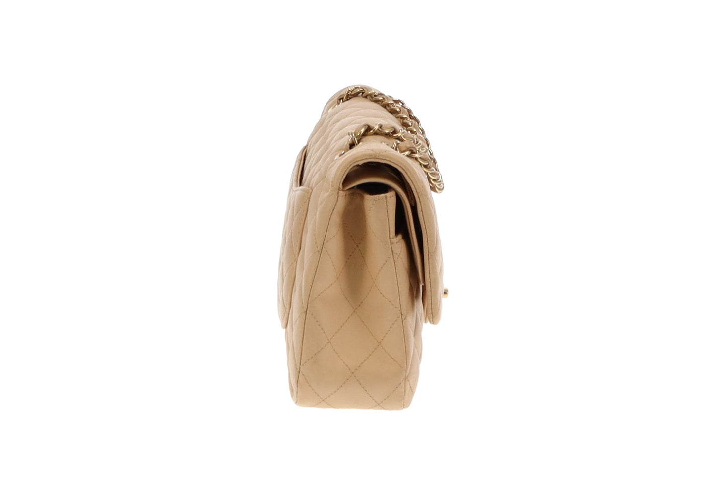 Chanel Classic Medium Double Flap Beige Leather GHW 2012