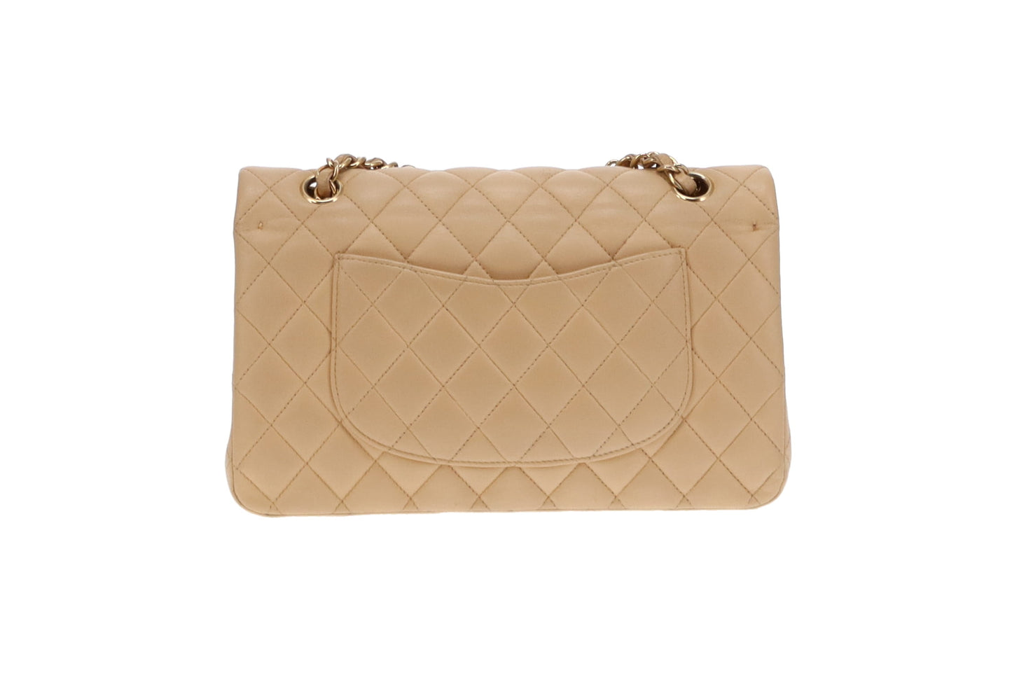 Chanel Classic Medium Double Flap Beige Leather GHW 2012