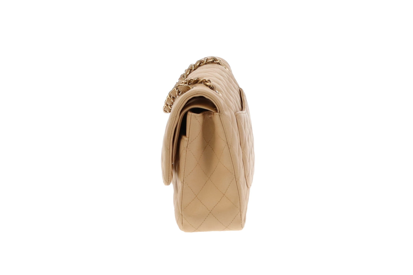 Chanel Classic Medium Double Flap Beige Leather GHW 2012