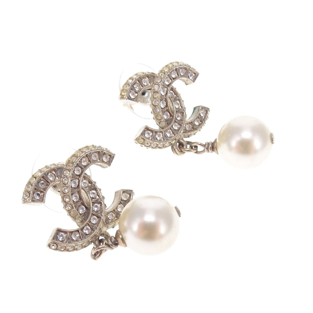 Chanel Large Pearl and CC Dangle Earrings 2016