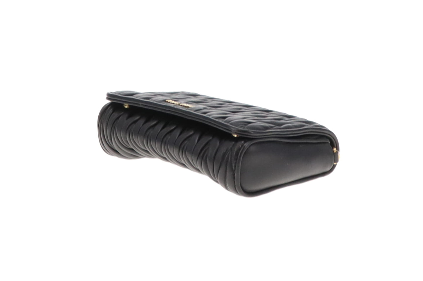 MiuMiu Black GHW Matelasse Crossbody Bag