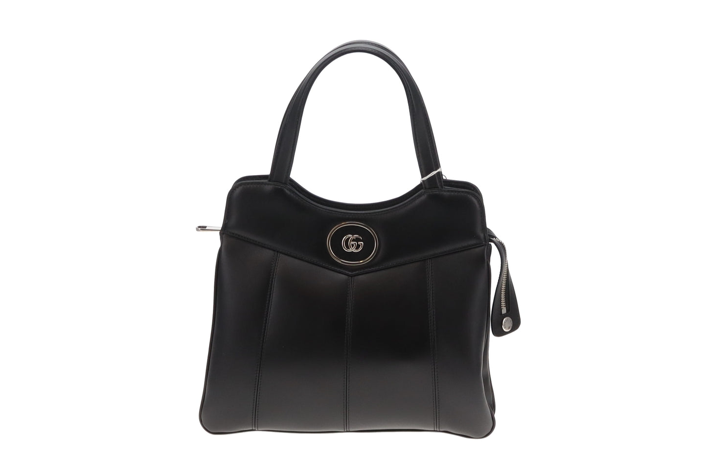 Gucci Black Leather SHW Petite GG Small Tote Bag