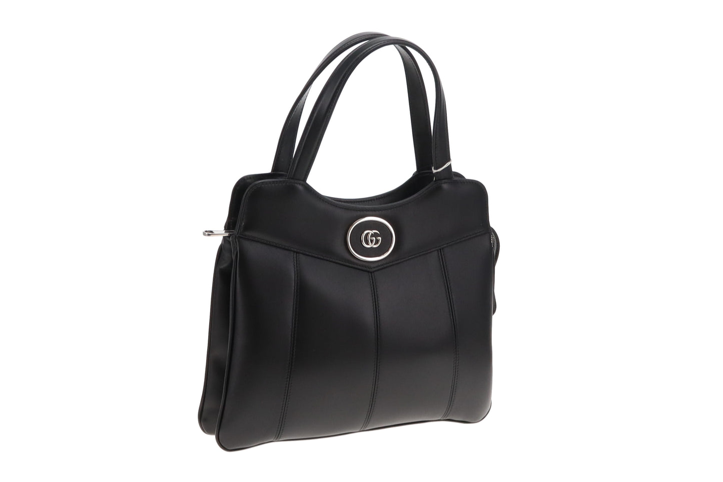 Gucci Black Leather SHW Petite GG Small Tote Bag