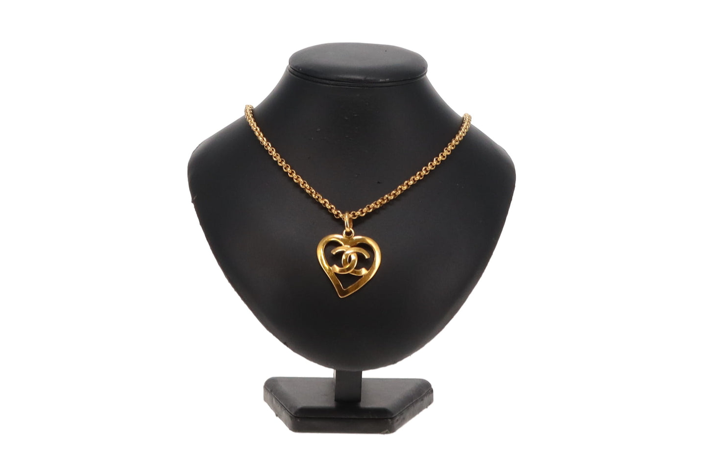Chanel Goldtone 1995 Heart CC Vintage Chain